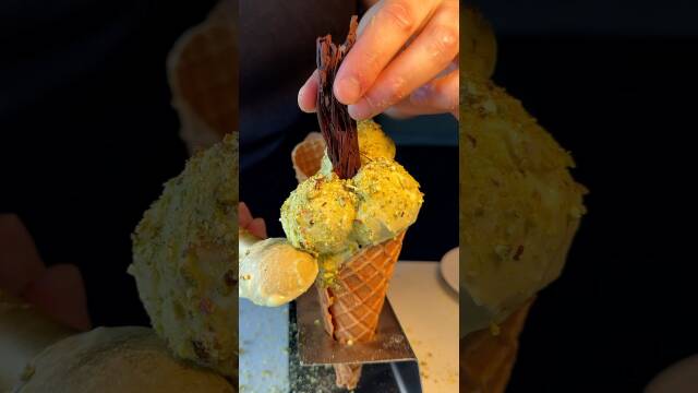Pistachio Ice Cream in a Waffle Cone recipe thumbnail