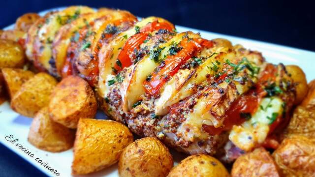 Foto de la receta Solomillo de cerdo relleno en airfryer o en horno