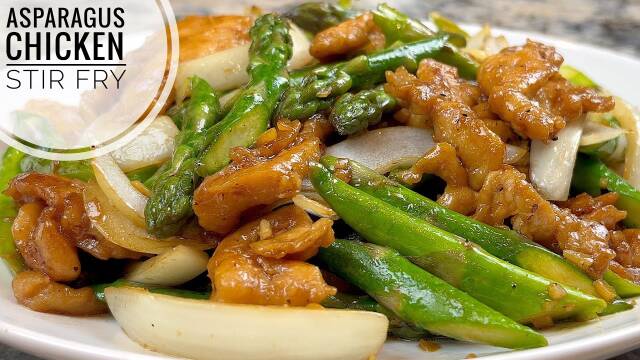 Asparagus and Chicken Stir Fry recipe thumbnail