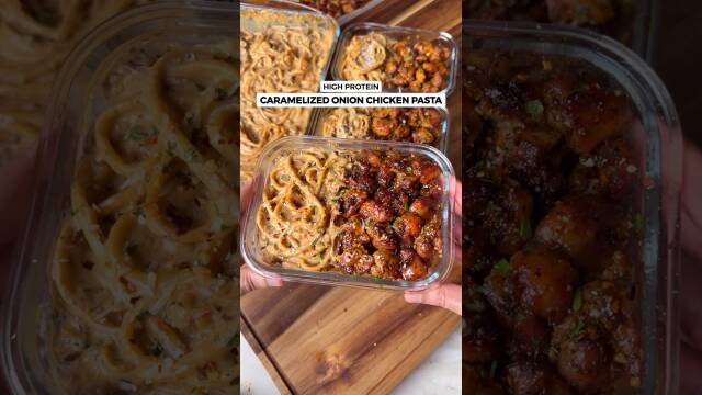 Caramelized Onion Chicken Pasta recipe thumbnail