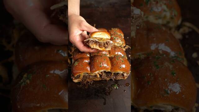 BBQ Beef Sliders with Crispy Onions recipe thumbnail