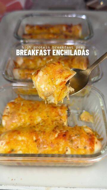 Breakfast Enchiladas with Turkey Sausage and Hash Browns recipe thumbnail