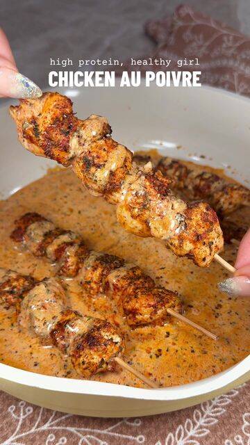 Viral Chicken au Poivre Skewers recipe thumbnail