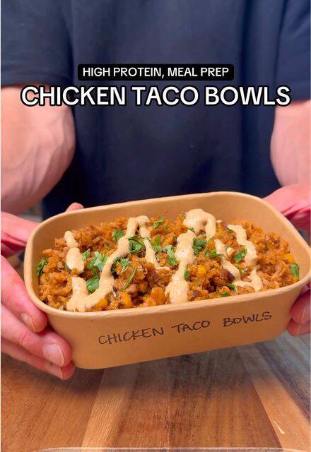 Slow Cooker Chicken Taco Bowls recipe thumbnail