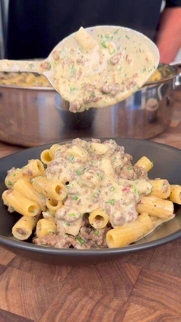 Creamy Italian Sausage Rigatoni recipe thumbnail