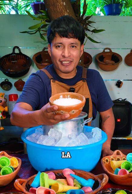 Foto de la receta Nieve de limón casera y artesanal