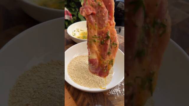 Foto de la receta Milanesa crujiente con papas fritas