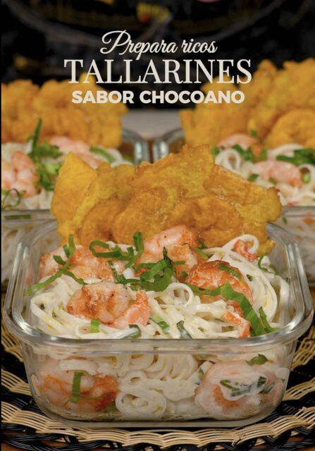 Foto de la receta Tallarines sabor chocoano con camarones