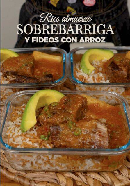 Foto de la receta Arroz con fideos y guiso de sobrebarriga
