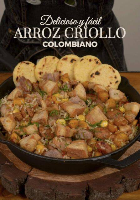 Foto de la receta Arroz criollo colombiano con chicharrón y chorizo