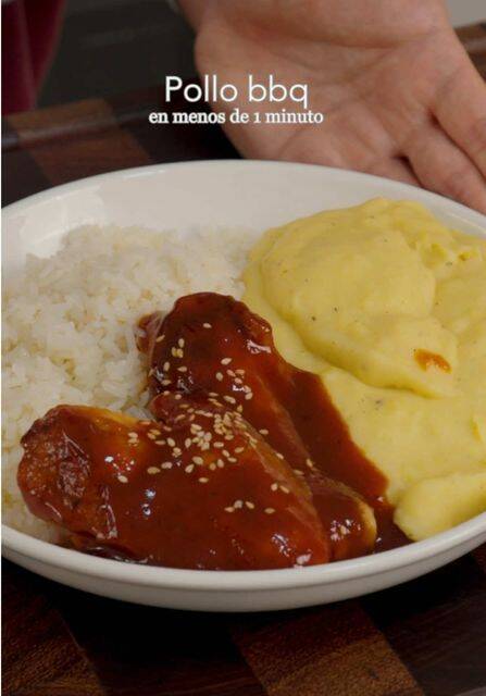 Foto de la receta Pollo BBQ con puré de papas amarillas