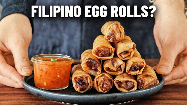 Foto de la receta Crispy Filipino Lubia (Meat and Veggie Spring Rolls) with Homemade Sweet Chili Dipping Sauce