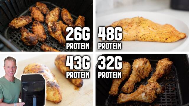 7 Easy High-Protein Air Fryer Recipes for Healthy and Delicious Meals recipe thumbnail