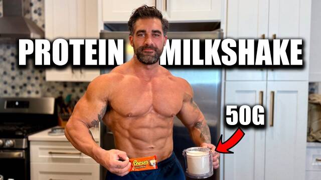 High-Protein Elvis Milkshake: Vanilla, Banana & Peanut Butter Treat recipe thumbnail