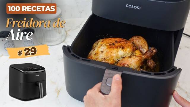 Foto de la receta Pollo Entero Asado en Freidora de Aire con Hierbas y Limón