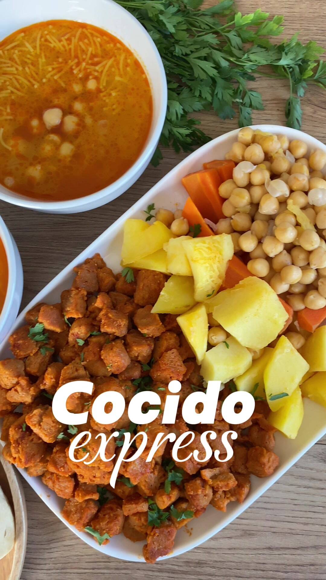 Cocido Vegano Exprés: Receta Completa y Fácil para Domingos recipe thumbnail