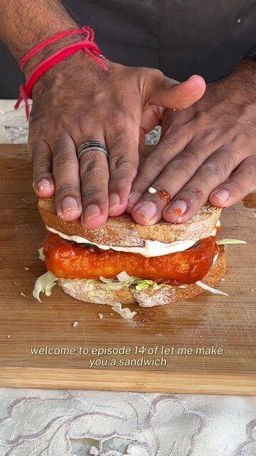 Crispy Buffalo Tofu Sandwich with Vegan Mayo and Pickles recipe thumbnail