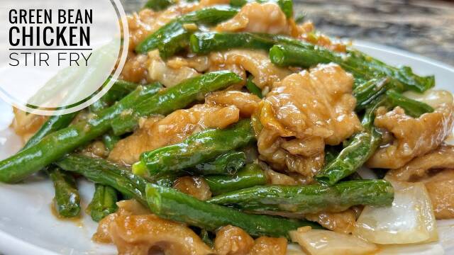 Crispy Green Beans and Juicy Chicken Stir-Fry Recipe recipe thumbnail
