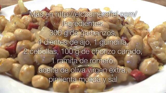 Garbanzos con Chorizo y Ajo Picante: Receta Fácil y Rápida recipe thumbnail