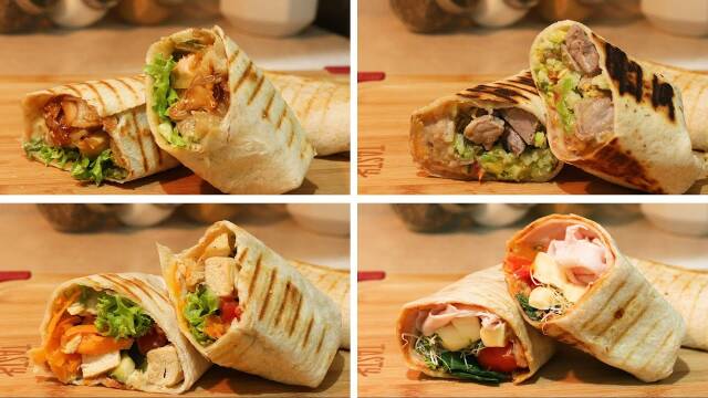 Cuatro Wraps Deliciosos y Saludables para Toda la Semana: Jamón con Queso, Pollo Ranchero, Ranchera con Guacamole y Salmón con Queso de Cabra recipe thumbnail