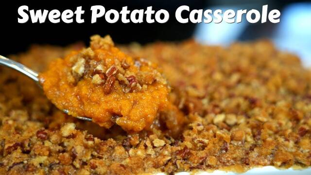 Better Than Ruth's Chris Sweet Potato Casserole with Pecan Crumble Topping recipe thumbnail