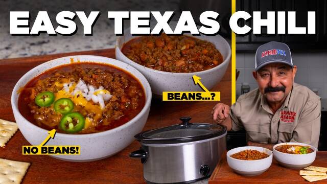 Award-Winning Easy Texas-Style Slow Cooker Chili: To Bean or Not to Bean? recipe thumbnail