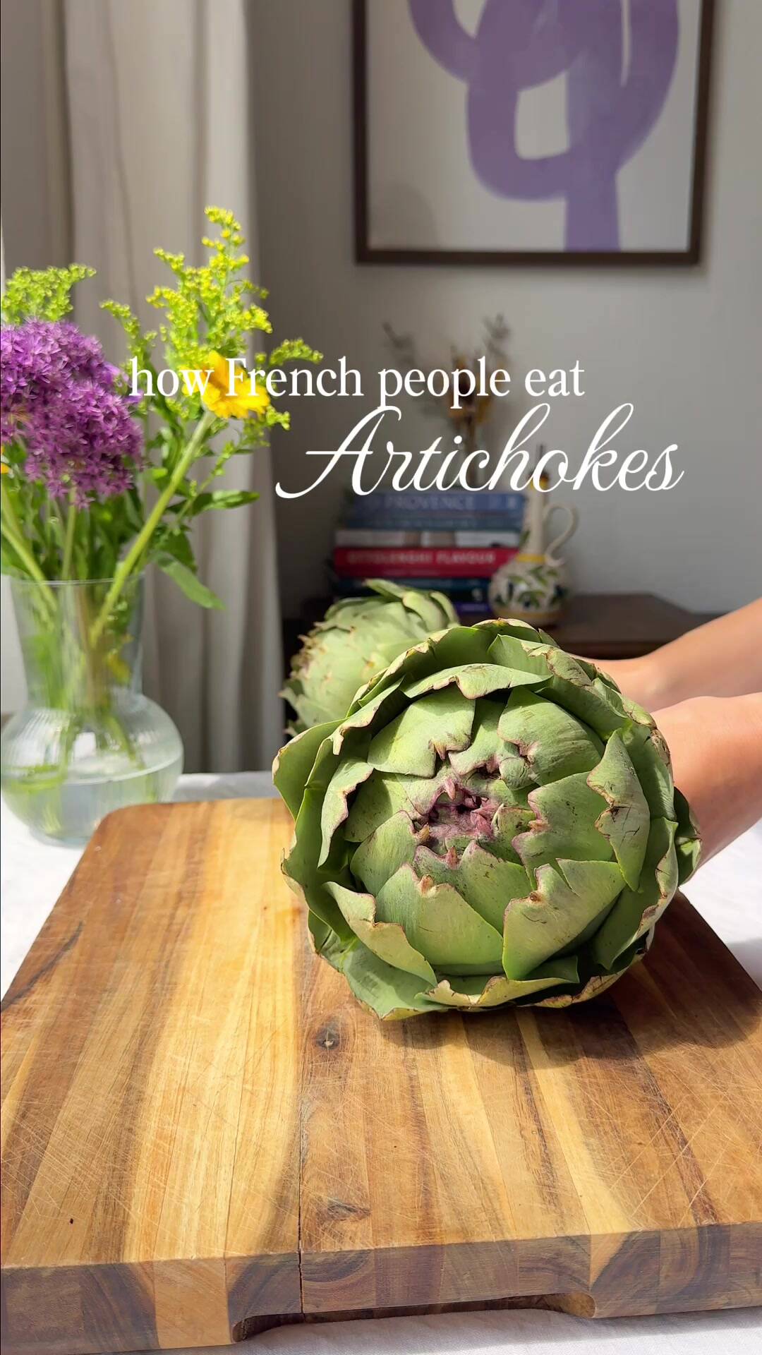 "Deliciously Dipped: French Artichokes with Chive-Shallot Vinaigrette" recipe thumbnail