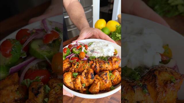 Chicken Souvlaki for weightloss 🤤 recipe thumbnail