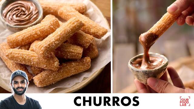 Eggless Churros Recipe | Perfect & Easy Churros | चुरोस बनाने का आसान तरीका | Chef Sanjyot Keer recipe thumbnail