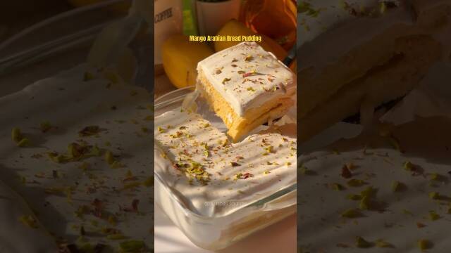 Mango Arabian Pudding|Easy and Quick Dessert #ytshorts #food #recipe #dessert recipe thumbnail
