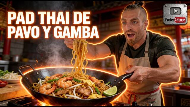 El Pad Thai MÁS fácil con pavo y gambas 🍜 listo en 15 minutos recipe thumbnail