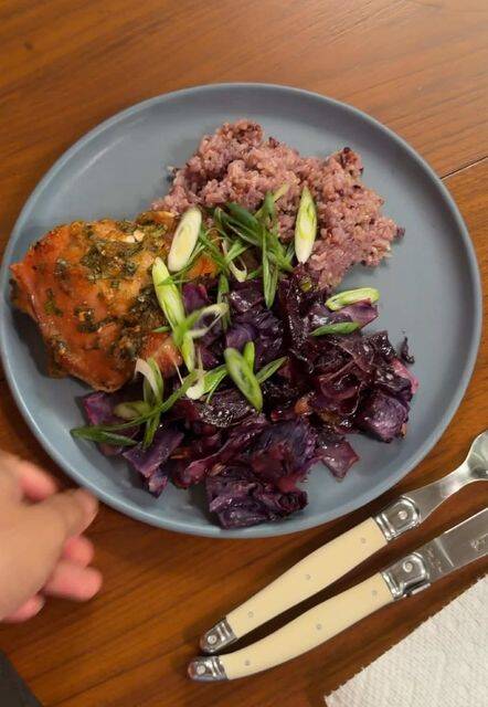 "Sheet Pan Sticky Orange Chicken with Savory Cabbage" recipe thumbnail