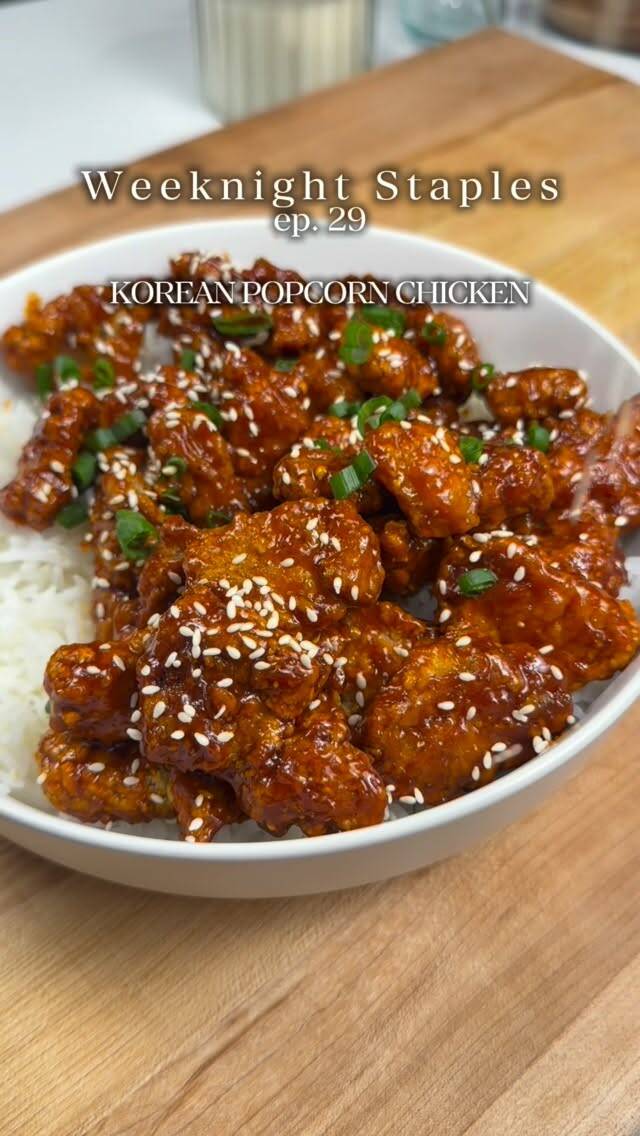 Crispy Korean Popcorn Chicken with Sweet and Spicy Sauce recipe thumbnail