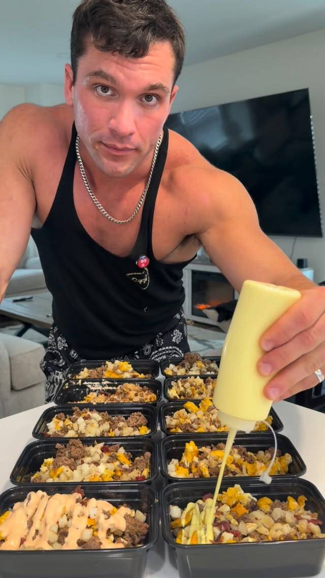 "Power Breakfast Feast: Beef, Bacon, Eggs, and Flavorful Potatoes" recipe thumbnail