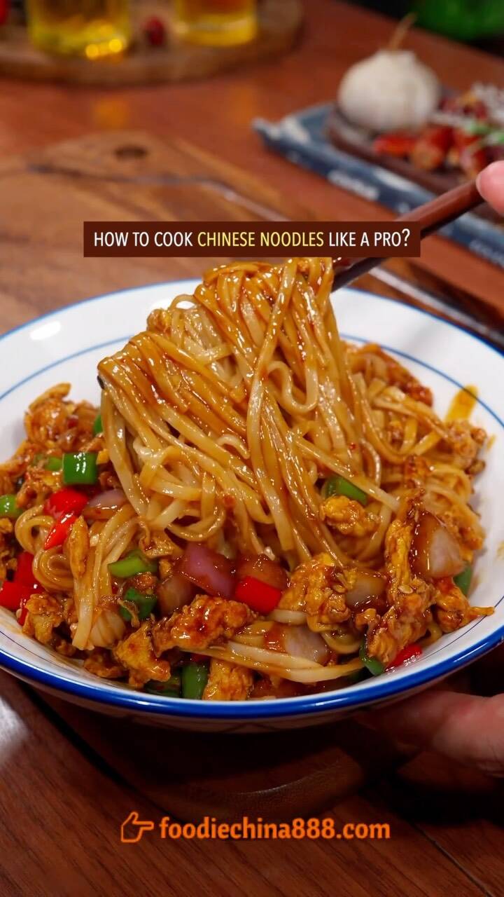 Stir-Fried Chinese Noodles with Spicy Scrambled Eggs and Savory Sauce recipe thumbnail