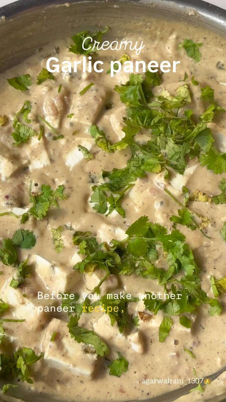 10-Minute Creamy Garlic Paneer: A Protein-Packed Delight recipe thumbnail