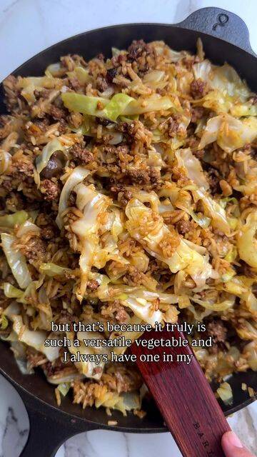 One-Pan Beef, Mushroom, and Cabbage Rice Delight recipe thumbnail