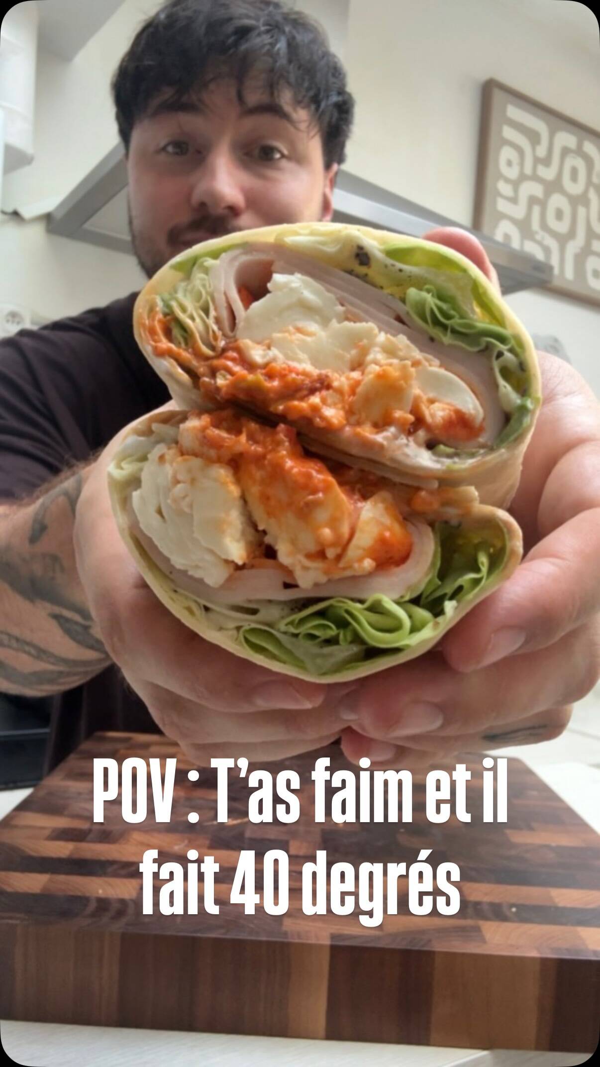 "Refreshing Chicken and Cheese Tortilla Wrap: Perfect for Hot Days!" recipe thumbnail