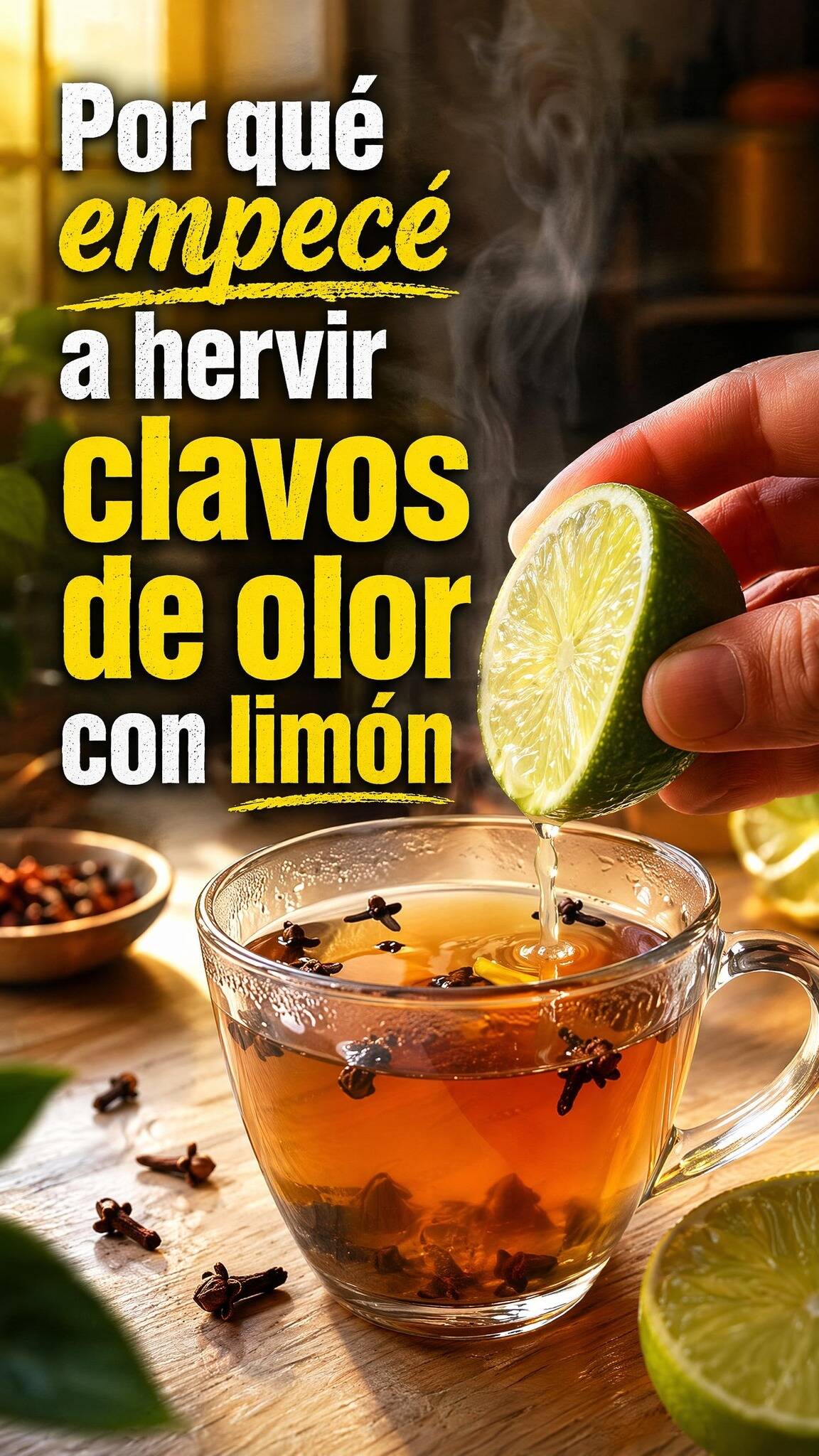 "Té Natural de Clavos de Olor y Limón: Elixir para Reducir Parásitos y Mejorar tu Energía" recipe thumbnail