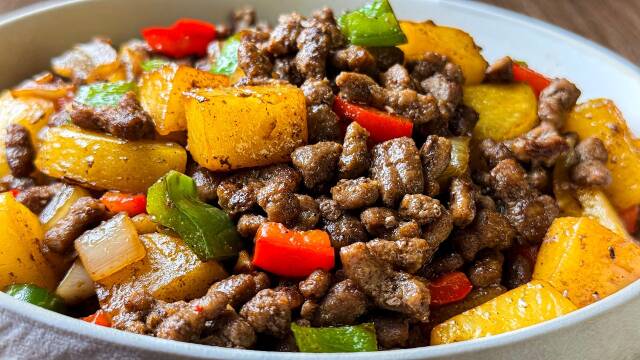 Sizzling Beef and Crispy Potato Stir-Fry recipe thumbnail