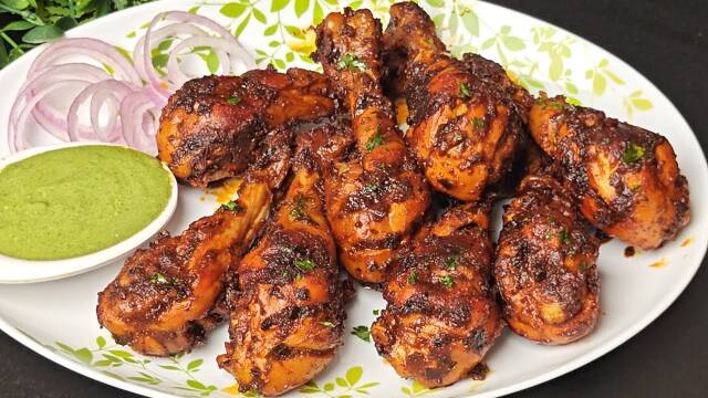 Juicy Low-Oil Chicken Drumstick Fry Recipe recipe thumbnail