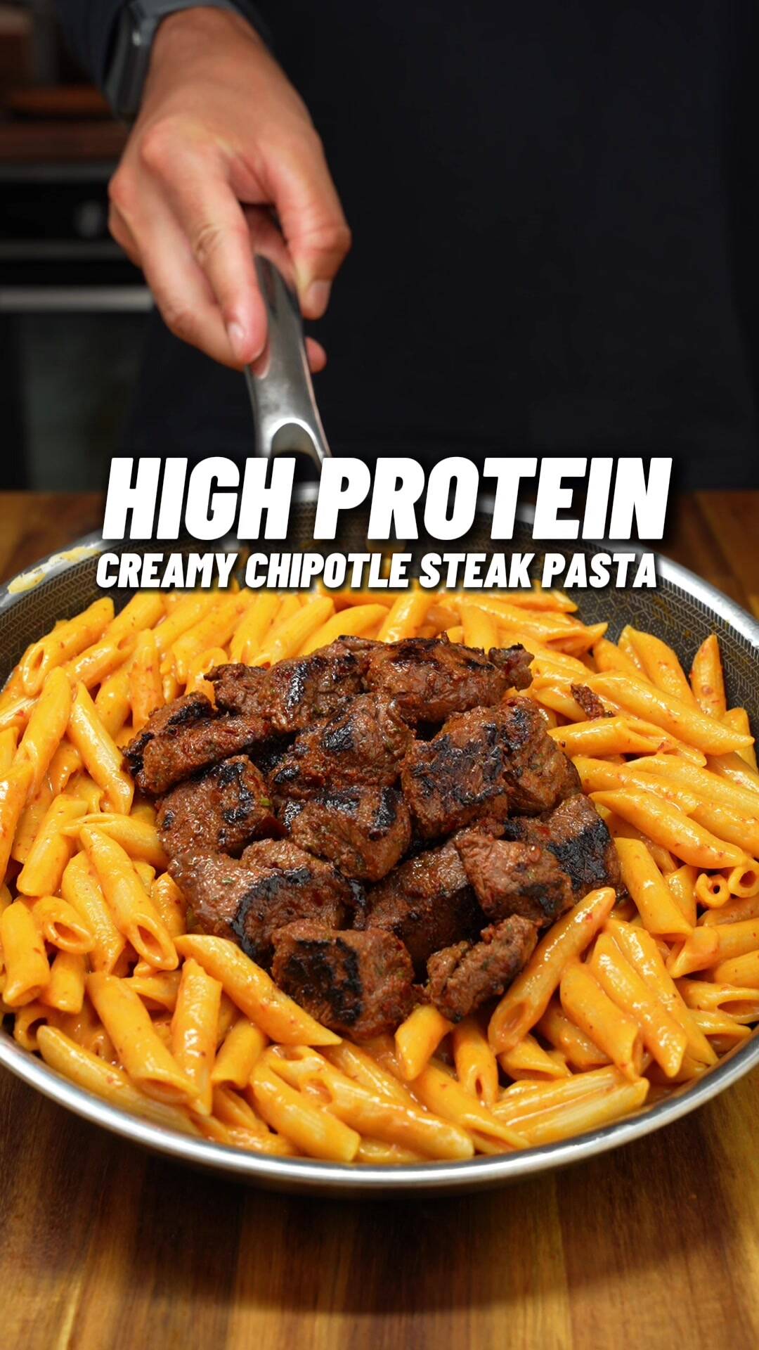 High-Protein Creamy Chipotle Steak Pasta: A Flavorful Meal Prep Delight! recipe thumbnail