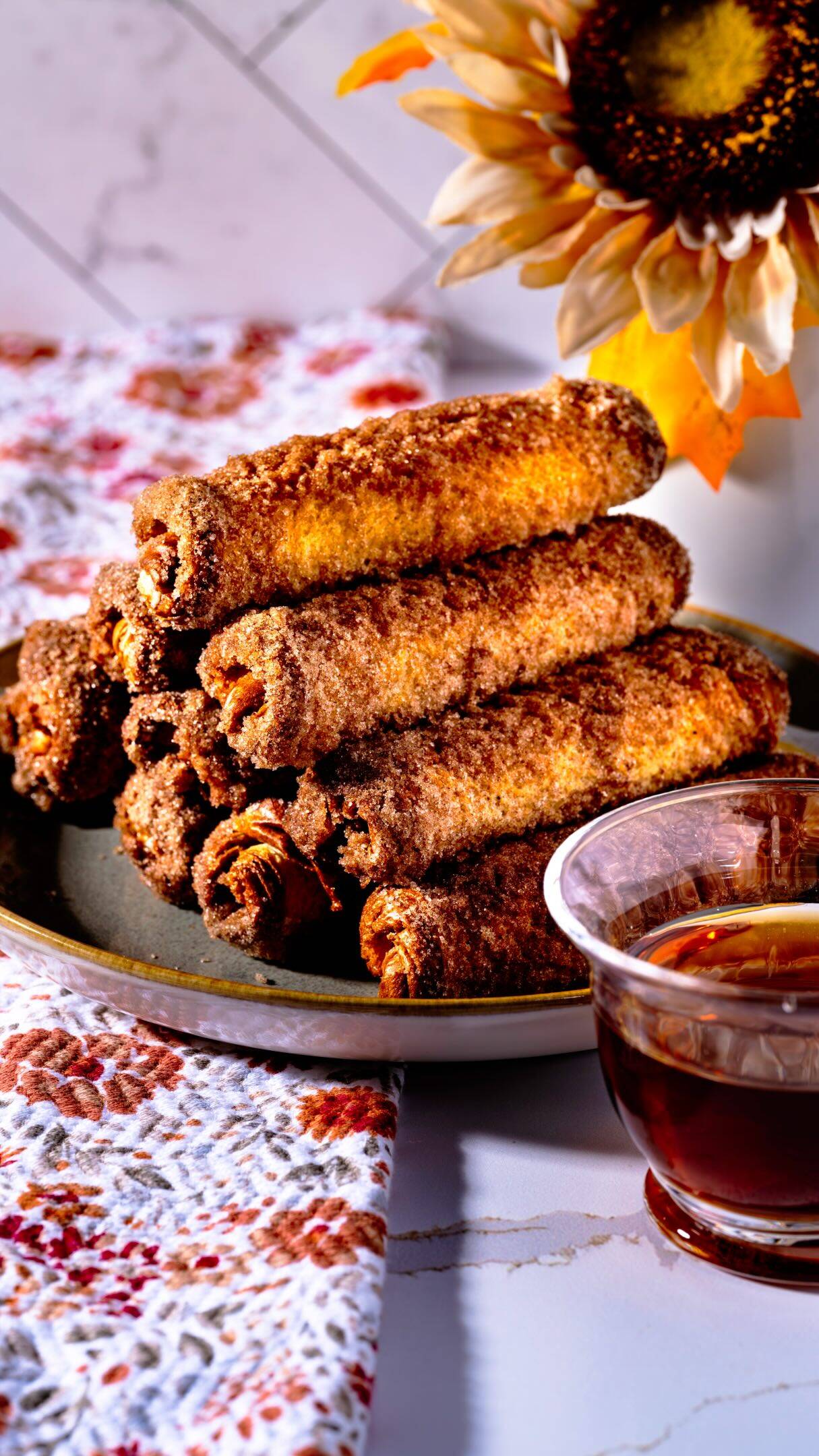 Deliciously Healthy Cheesecake Stuffed French Toast Sticks recipe thumbnail