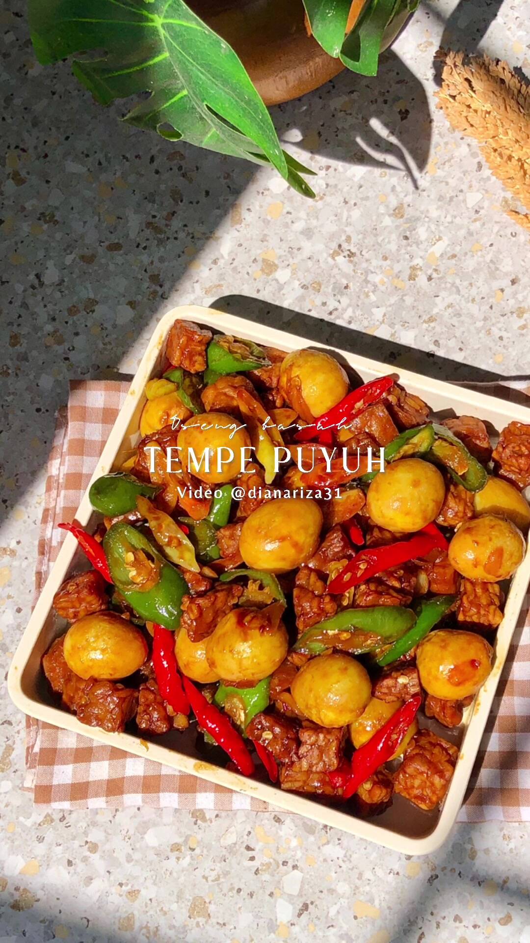 Flavorful Stir-Fried Tempe and Quail Eggs: A Perfect Pair for Steamy Rice! recipe thumbnail