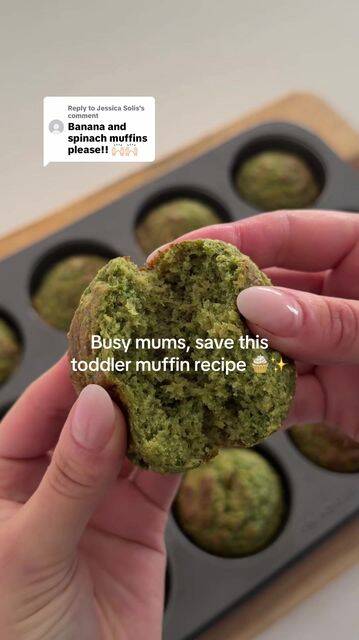 Easy Freezer-Friendly Toddler Muffins: Spinach & Banana Delight recipe thumbnail