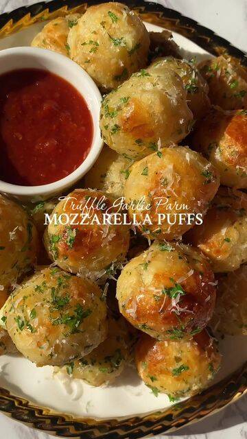 Truffle Garlic Parmesan Mozzarella Puffs: Irresistible Flaky Appetizers! recipe thumbnail
