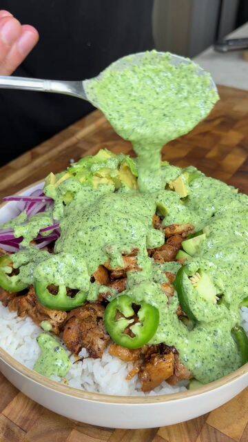 Smoky Chicken Thighs with Green Goddess Sauce: A Flavor-Packed Healthy Bowl! recipe thumbnail