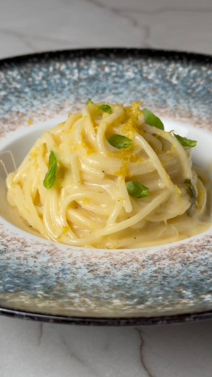Creamy Lemon Basil Spaghetti recipe thumbnail