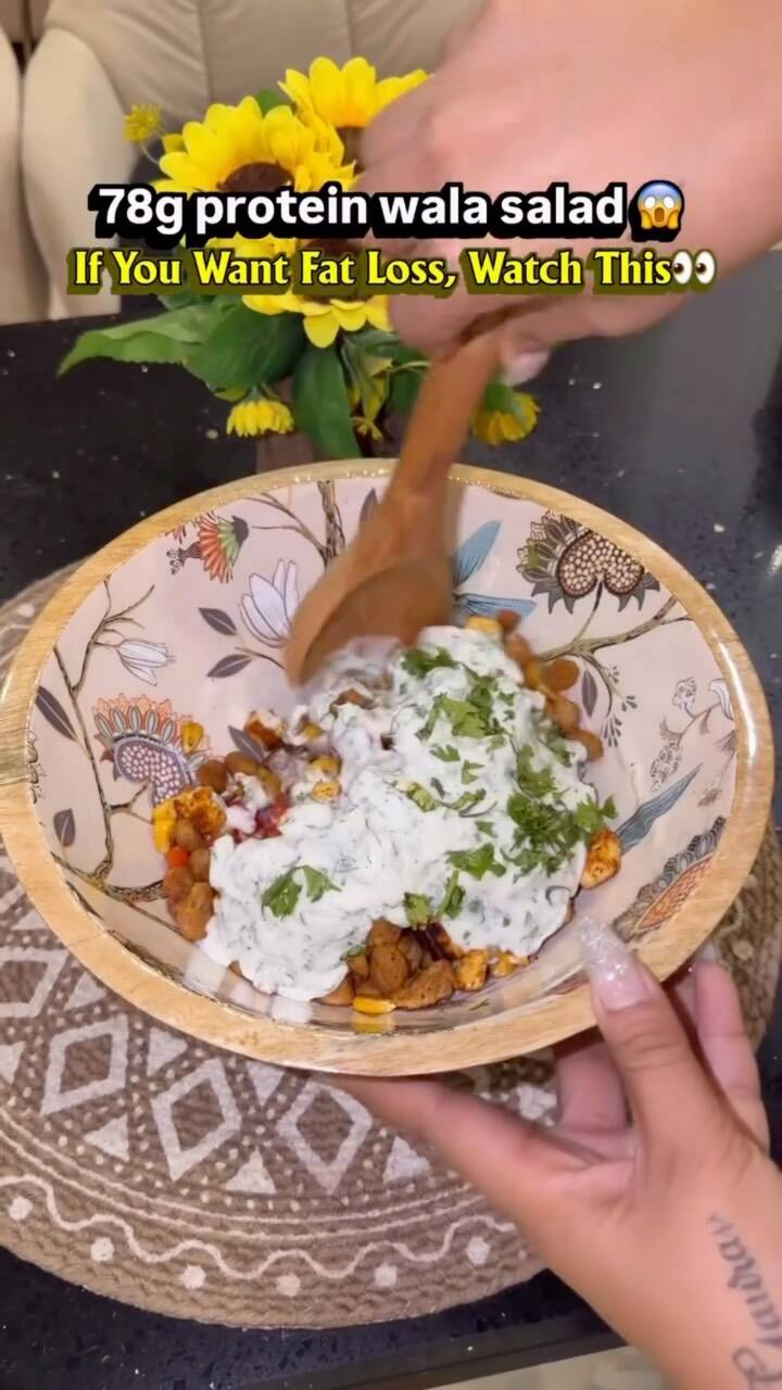 High Protein Weight Loss Salad with Soy Chunks and Paneer recipe thumbnail