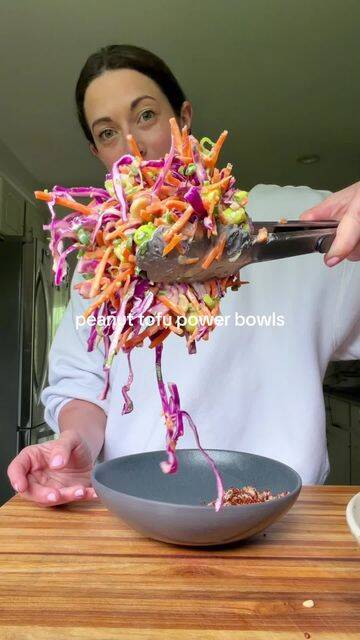 Peanut Tofu Power Bowls with Quinoa and Farro recipe thumbnail